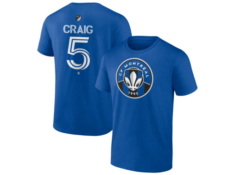 Men's CF Montreal #5 Brandan Craig Team Authentic T-Shirt - Royal