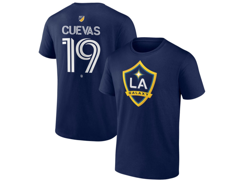 Youth LA Galaxy #19 Mauricio Cuevas Team Authentic T-Shirt - Navy