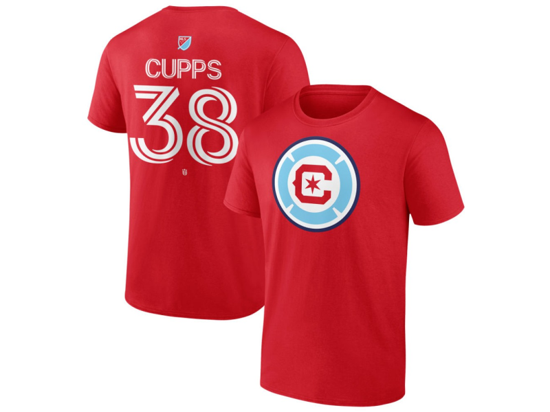 Youth Chicago Fire Authentic Stack #38 Christopher Cupps T-Shirt - Red