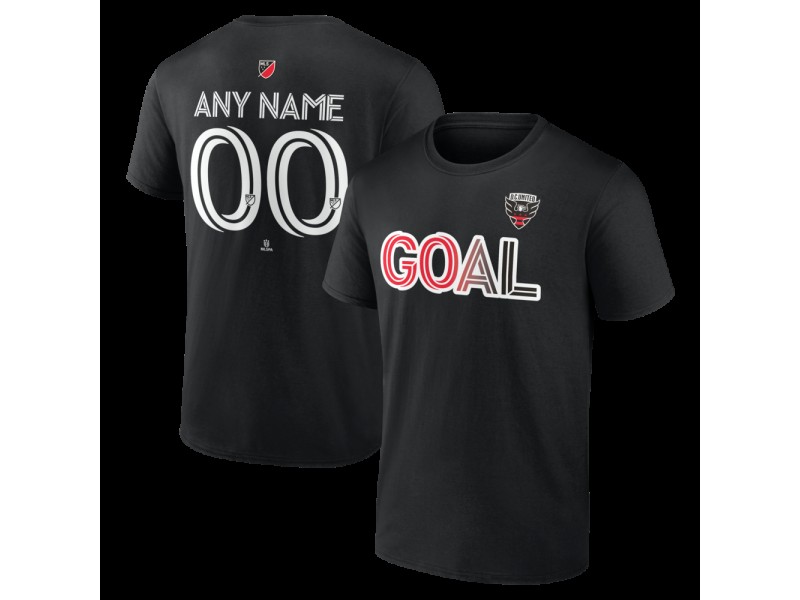 Men's D.C. United Goal Custom T-Shirt - Black