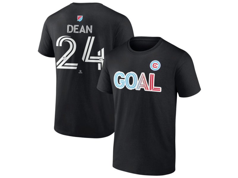 Youth Chicago Fire Goal #24 Jonathan Dean T-Shirt - Black