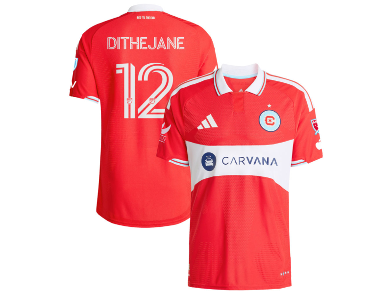 Puso Dithejane Chicago Fire 2026 Forever Red Player Version Jersey - Red With Patch