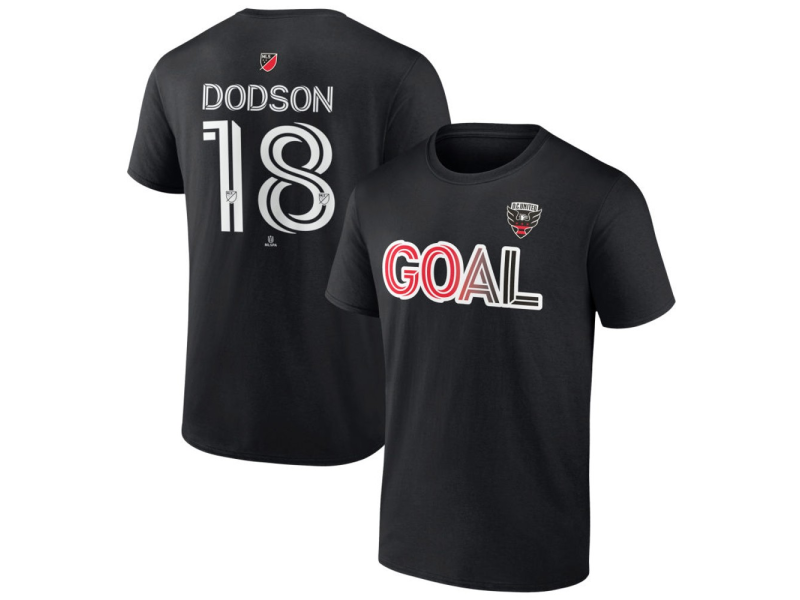 Men's D.C. United Goal #18 Derek Dodson T-Shirt - Black