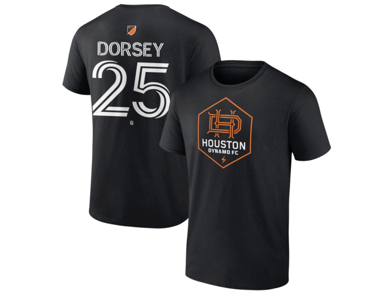 Men's Houston Dynamo FC Authentic Stack #25 Griffin Dorsey T-Shirt - Black