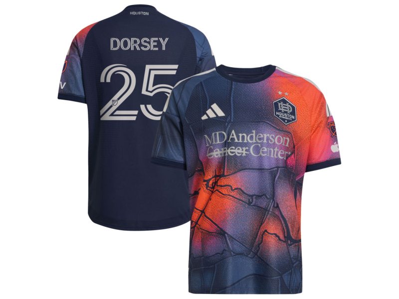 Griffin Dorsey Houston Dynamo FC 2026 Mission Control Player Version Jersey - Blue With Patch