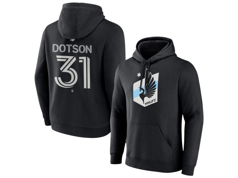 Youth Minnesota United FC #31 Hassani Dotson Team Authentic Pullover Hoodie - Black