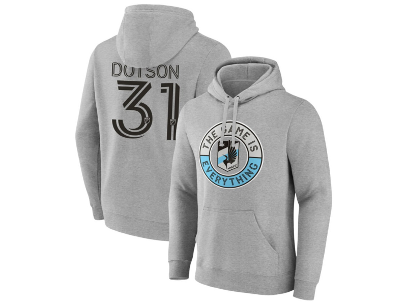 Men's Minnesota United FC The Game Is Everything #31 Hassani Dotson Pullover Hoodie - Gray