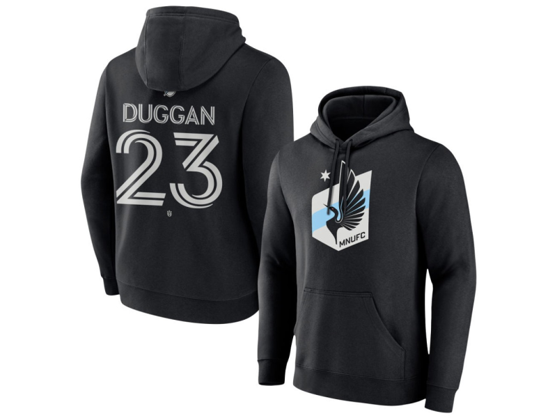 Youth Minnesota United FC #23 Morris Duggan Team Authentic Pullover Hoodie - Black