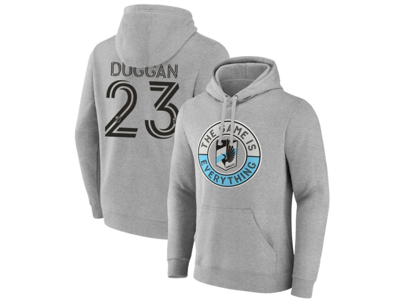 Men's Minnesota United FC The Game Is Everything #23 Morris Duggan Pullover Hoodie - Gray