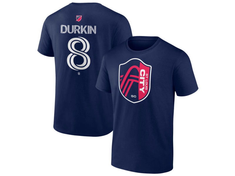 Youth St. Louis City SC #8 Chris Durkin Team Authentic T-Shirt - Navy