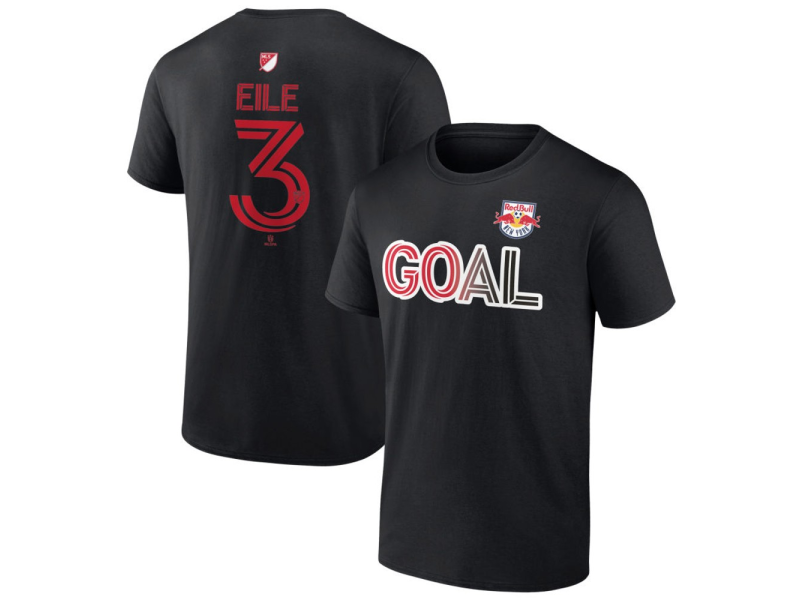 Youth New York Red Bulls Goal #3 Noah Eile T-Shirt - Black