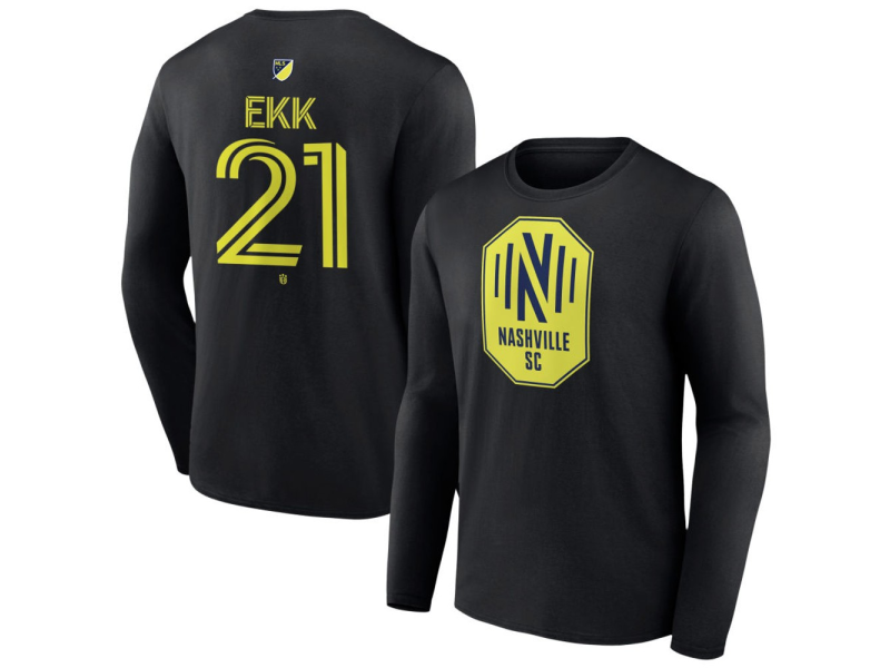 Men's Nashville SC #21 Maximus Ekk Team Authentic Long Sleeve T-Shirt - Black