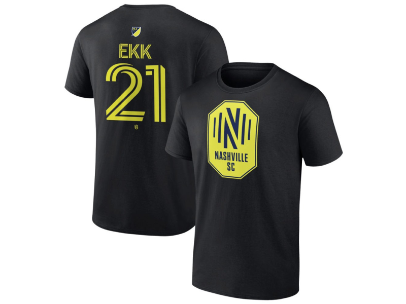 Youth Nashville SC #21 Maximus Ekk Team Authentic T-Shirt - Black