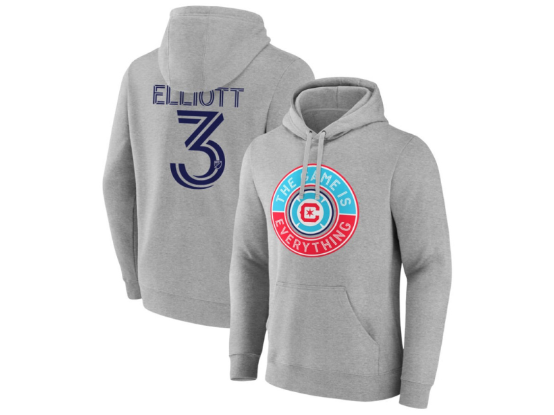 Men's Chicago Fire The Game Is Everything #3 Jack Elliott Pullover Hoodie - Gray