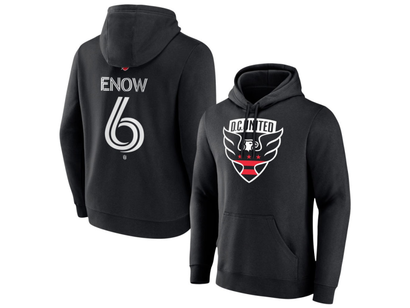 Men's D.C. United #6 Boris Enow Team Authentic Pullover Hoodie - Black