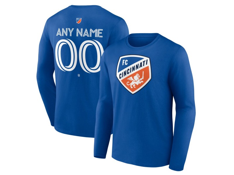 Youth FC Cincinnati Custom Team Authentic Long Sleeve T-Shirt - Royal