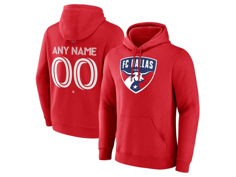 Men's FC Dallas Custom Team Authentic Pullover Hoodie - Red
