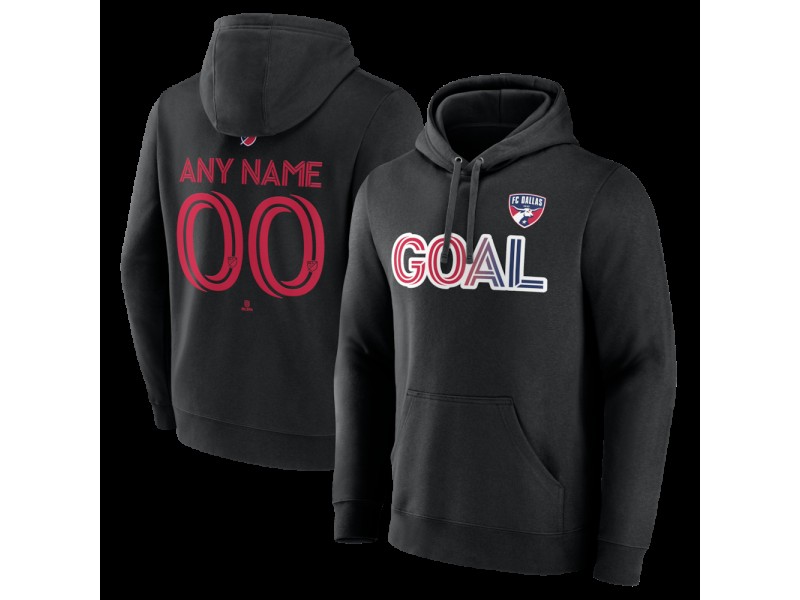 Men's FC Dallas Goal Custom Pullover Hoodie - Black