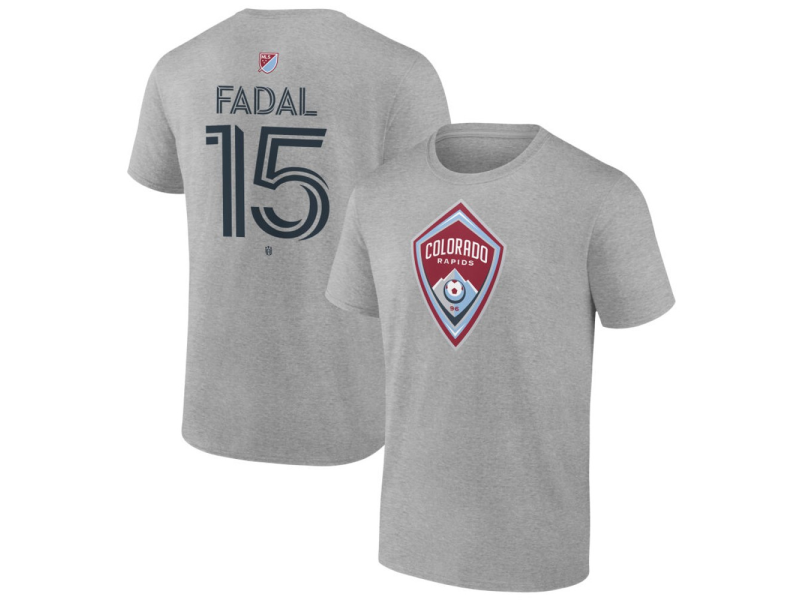 Youth Colorado Rapids #15 Ali Fadal Team Authentic T-Shirt - Gray