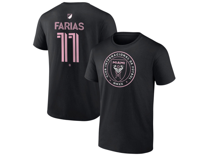 Youth Inter Miami CF Authentic Stack #11 Facundo Farias T-Shirt - Black