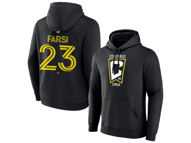 Men's Columbus Crew #23 Mohamed Farsi Team Authentic Pullover Hoodie - Black