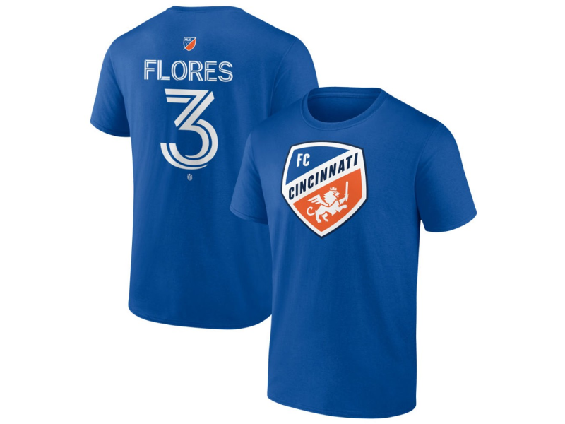 Men's FC Cincinnati #3 Gilberto Flores Team Authentic T-Shirt - Royal