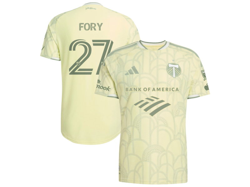 Jimer Fory Portland Timbers 2026 Civic Stadium Edition Player Version Jersey - Yellow With Patch