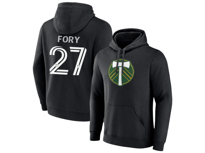 Men's Portland Timbers #27 Jimer Fory Pullover Hoodie - Black