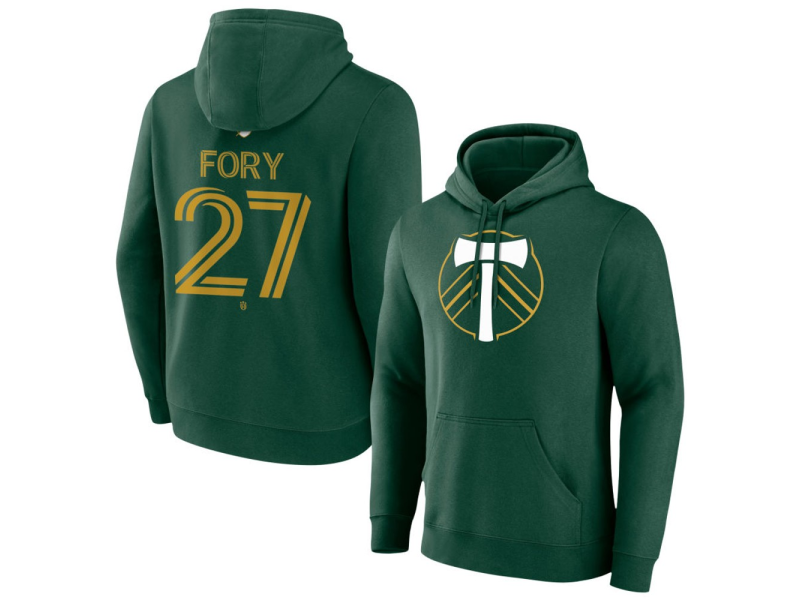 Youth Portland Timbers #27 Jimer Fory Team Authentic Pullover Hoodie - Green