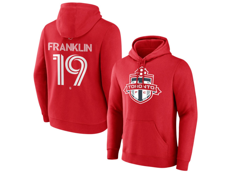 Men's Toronto FC #19 Kobe Franklin Team Authentic Pullover Hoodie - Red