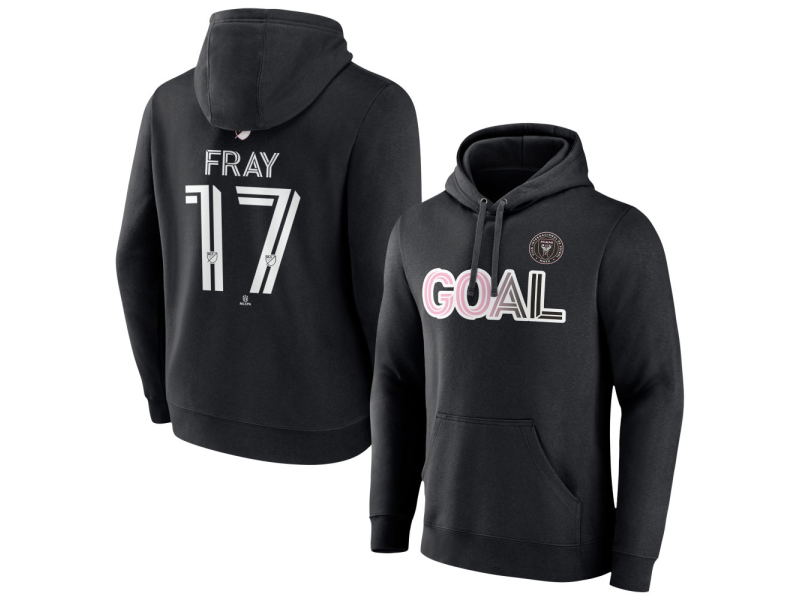 Men's Inter Miami CF Goal #17 Ian Fray Pullover Hoodie - Black