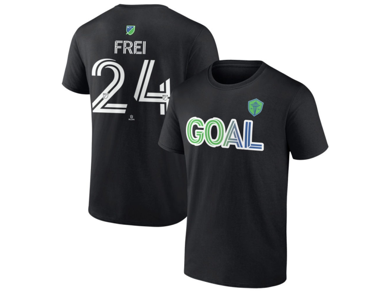 Men's Seattle Sounders FC Goal #24 Stefan Frei T-Shirt - Black