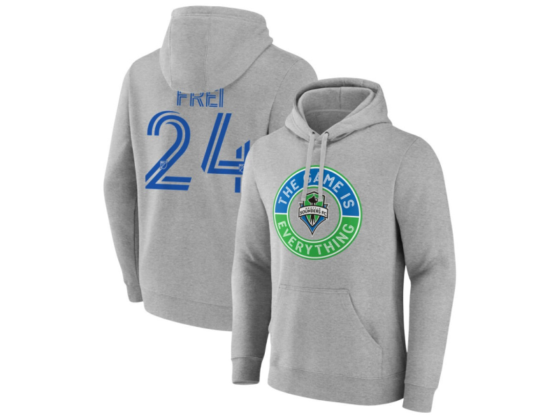 Men's Seattle Sounders FC The Game Is Everything #24 Stefan Frei Pullover Hoodie - Gray