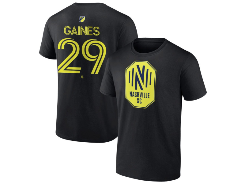 Men's Nashville SC #29 Julian Gaines Team Authentic T-Shirt - Black