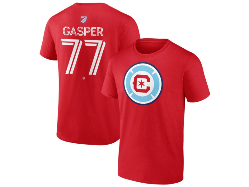 Youth Chicago Fire Authentic Stack #77 Chase Gasper T-Shirt - Red