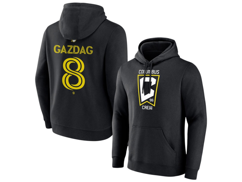 Youth Columbus Crew #8 Daniel Gazdag Team Authentic Pullover Hoodie - Black