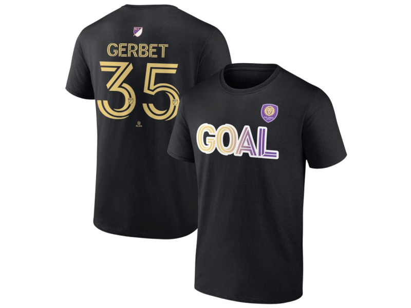 Men's Orlando City SC Goal #35 Joran Gerbet T-Shirt - Black