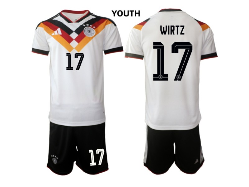 Youth WIRTZ Germany 2026 World Cup Home Fan Jersey - White