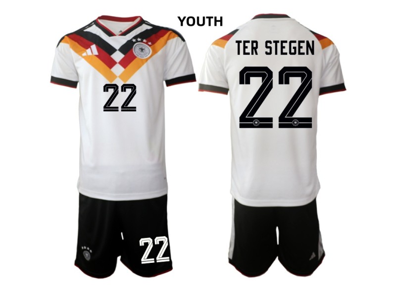 Youth TER STEGEN Germany 2026 World Cup Home Fan Jersey - White