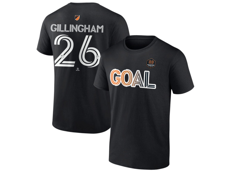 Men's Houston Dynamo FC Goal #26 Blake Gillingham T-Shirt - Black