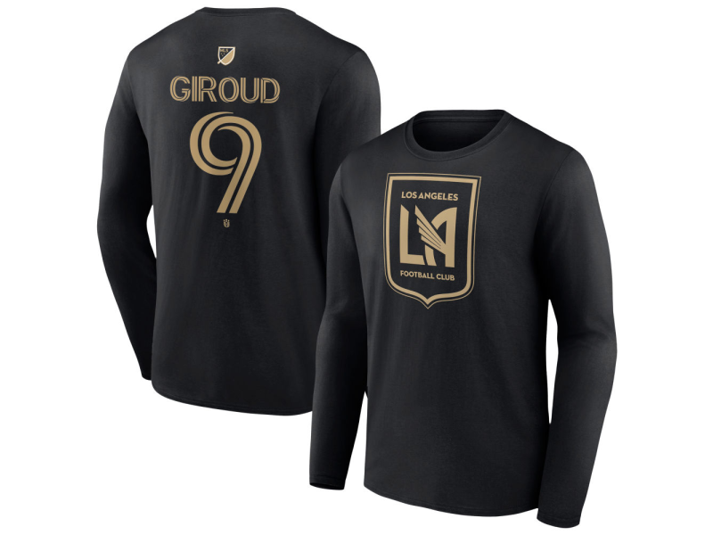 Youth LAFC #9 Olivier Giroud Team Authentic Long Sleeve T-Shirt - Black