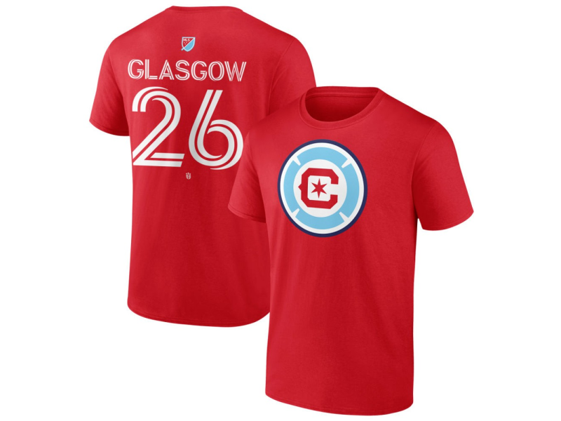 Men's Chicago Fire Authentic Stack #26 Omari Glasgow T-Shirt - Red
