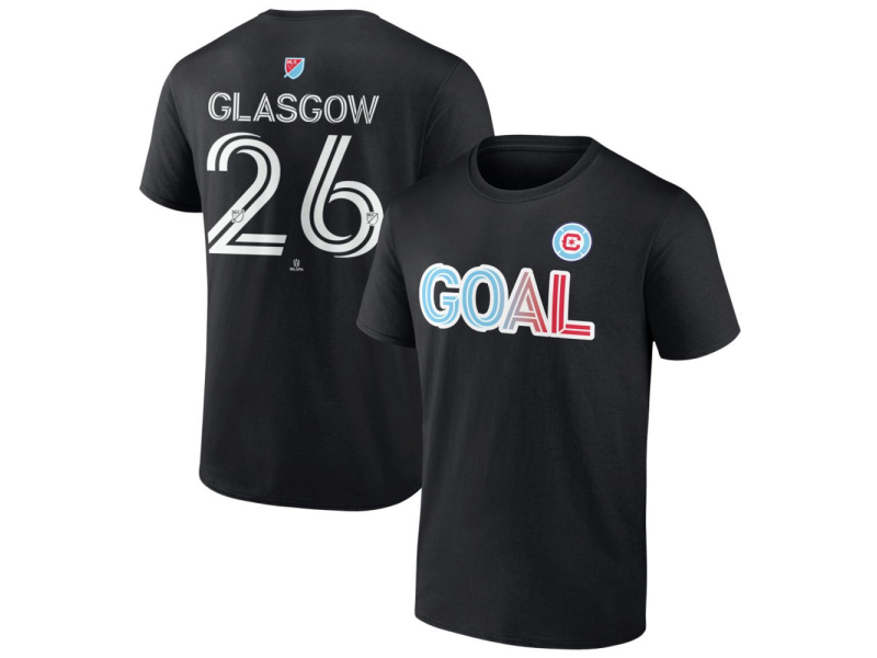 Men's Chicago Fire Goal #26 Omari Glasgow T-Shirt - Black