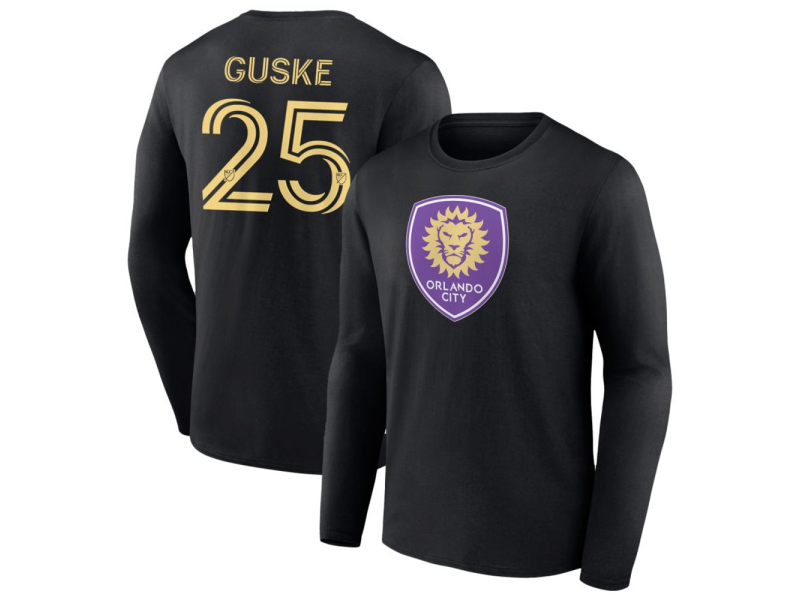 Men's Orlando City SC #25 Colin Guske Long Sleeve T-Shirt - Black