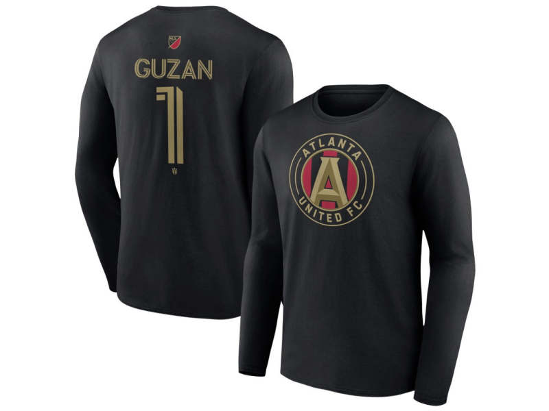 Men's Atlanta United FC #1 Brad Guzan Team Authentic Long Sleeve T-Shirt - Black