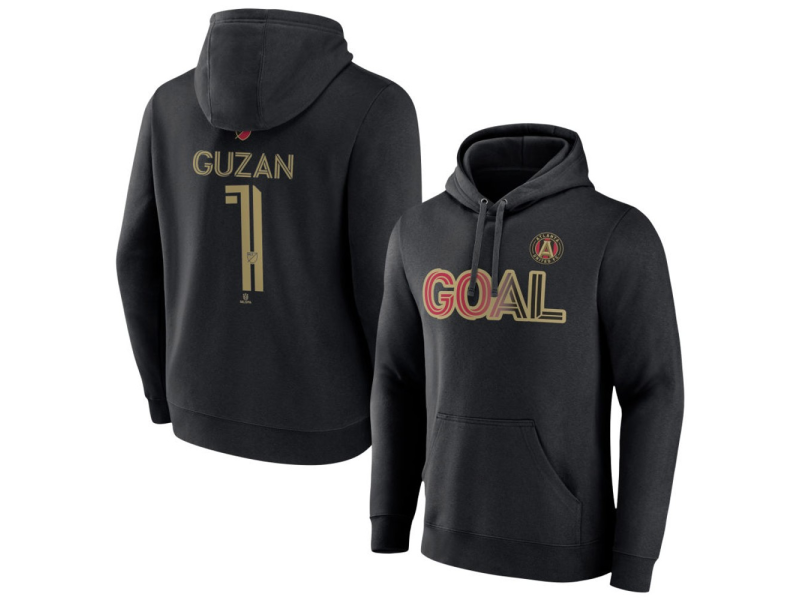 Men's Atlanta United FC Goal #1 Brad Guzan Pullover Hoodie - Black