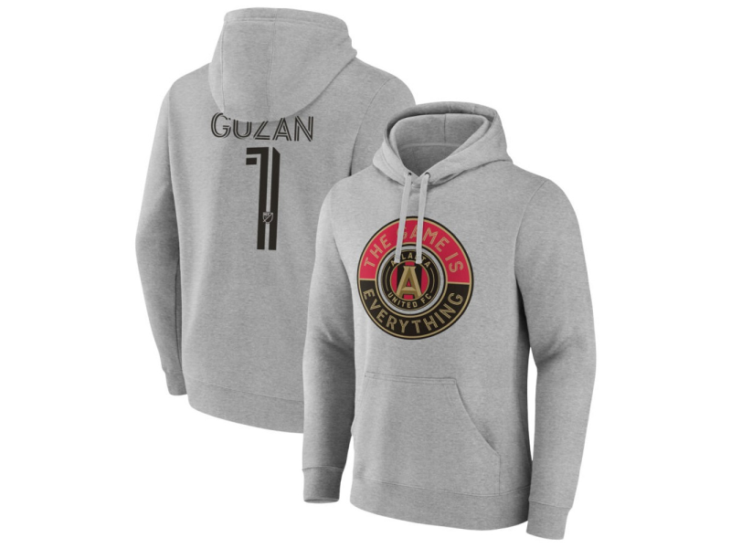 Men's Atlanta United FC The Game Is Everything #1 Brad Guzan Pullover Hoodie - Gray