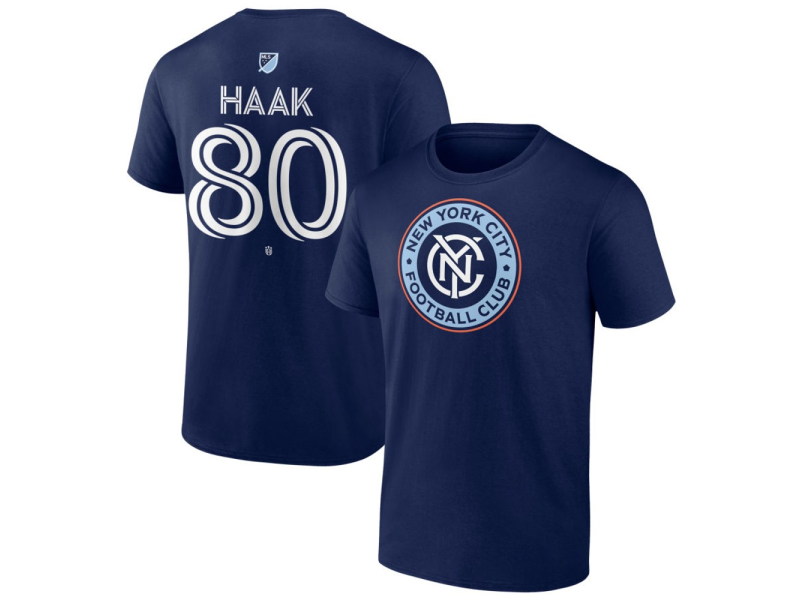 Men's New York City FC #80 Justin Haak Team Authentic T-Shirt - Navy