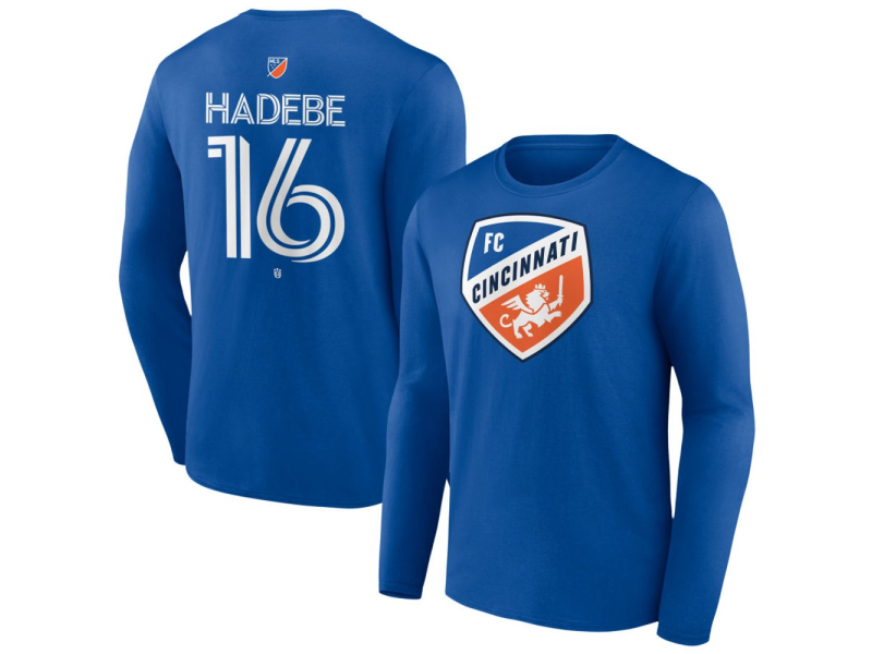 Men's FC Cincinnati #16 Teenage Hadebe Team Authentic Long Sleeve T-Shirt - Royal