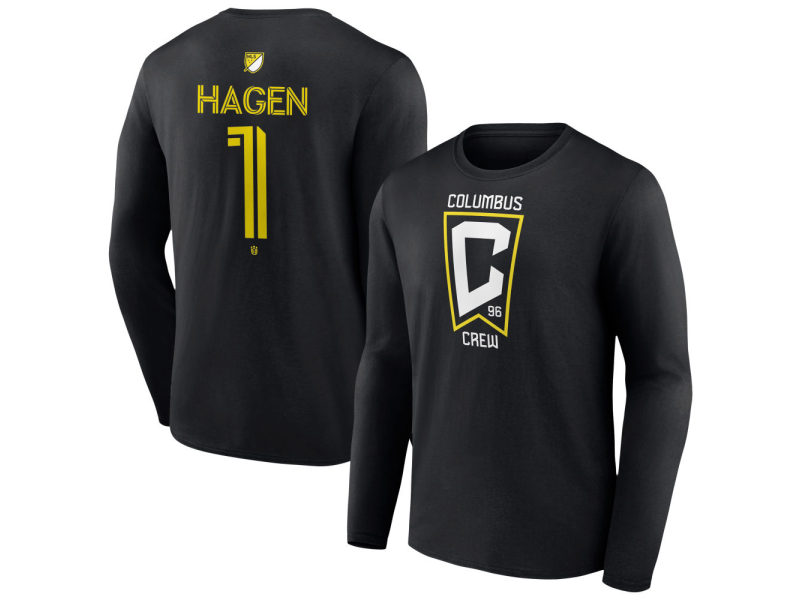 Youth Columbus Crew #1 Nicholas Hagen Team Authentic Long Sleeve T-Shirt - Black